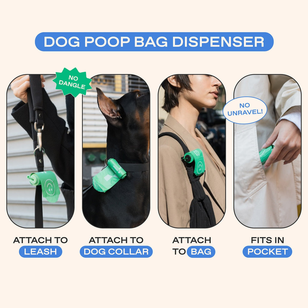Premium Dog Poop Bag Dispenser + 15 Bags