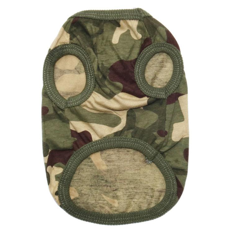 Woodland Camouflage Cotton Dog Vest - Spring And Summer Collection