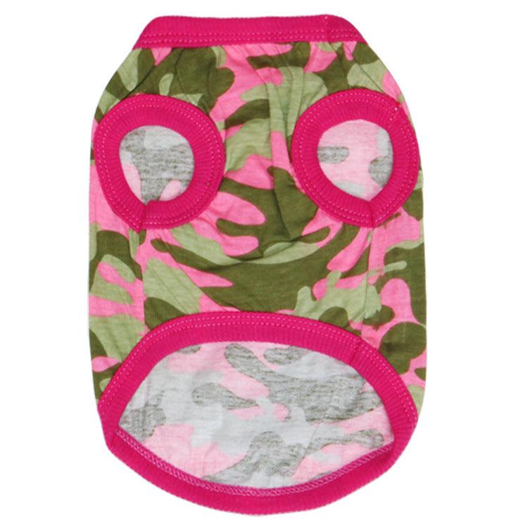 Woodland Camouflage Cotton Dog Vest - Spring And Summer Collection