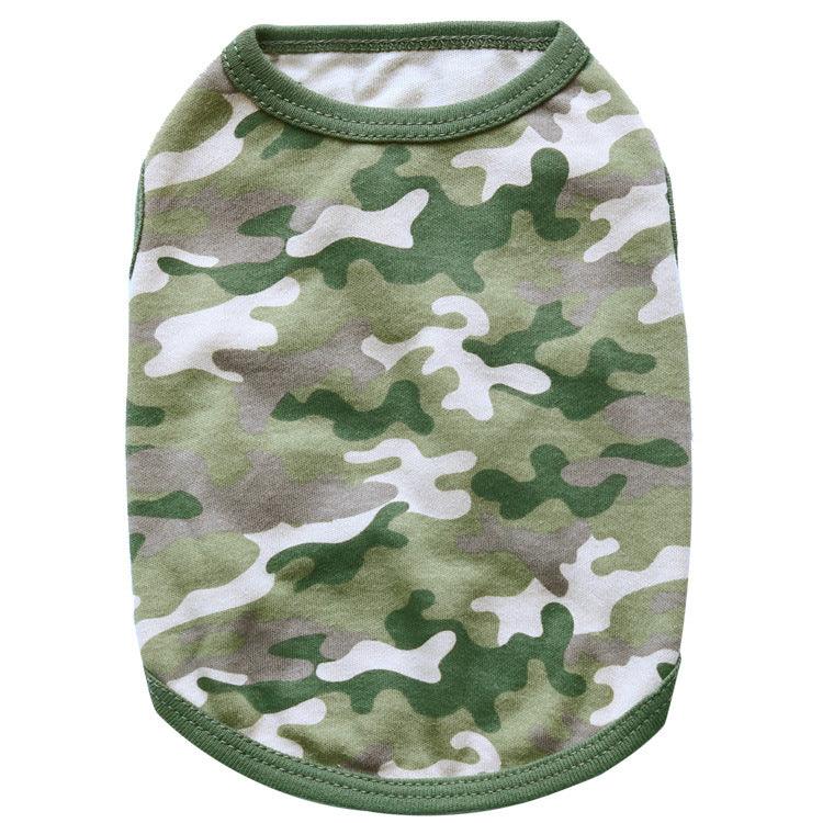 Woodland Camouflage Cotton Dog Vest - Spring And Summer Collection