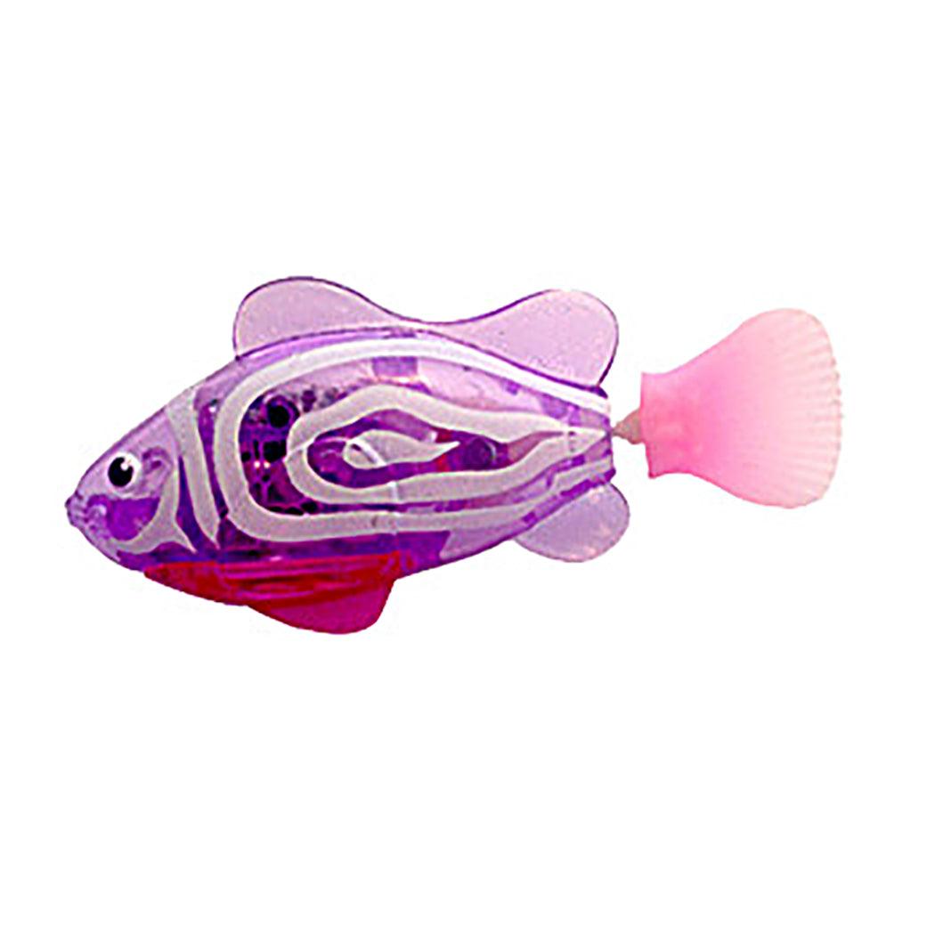 Led Light Swimmer: Interactive Pet Fish Electronic Cat Toys With Grass