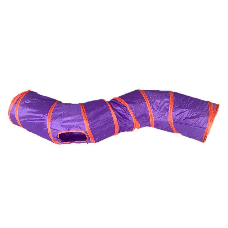 Foldable S-Shaped Cat Tunnel - The Ultimate Play Haven For Your Feline Friend!