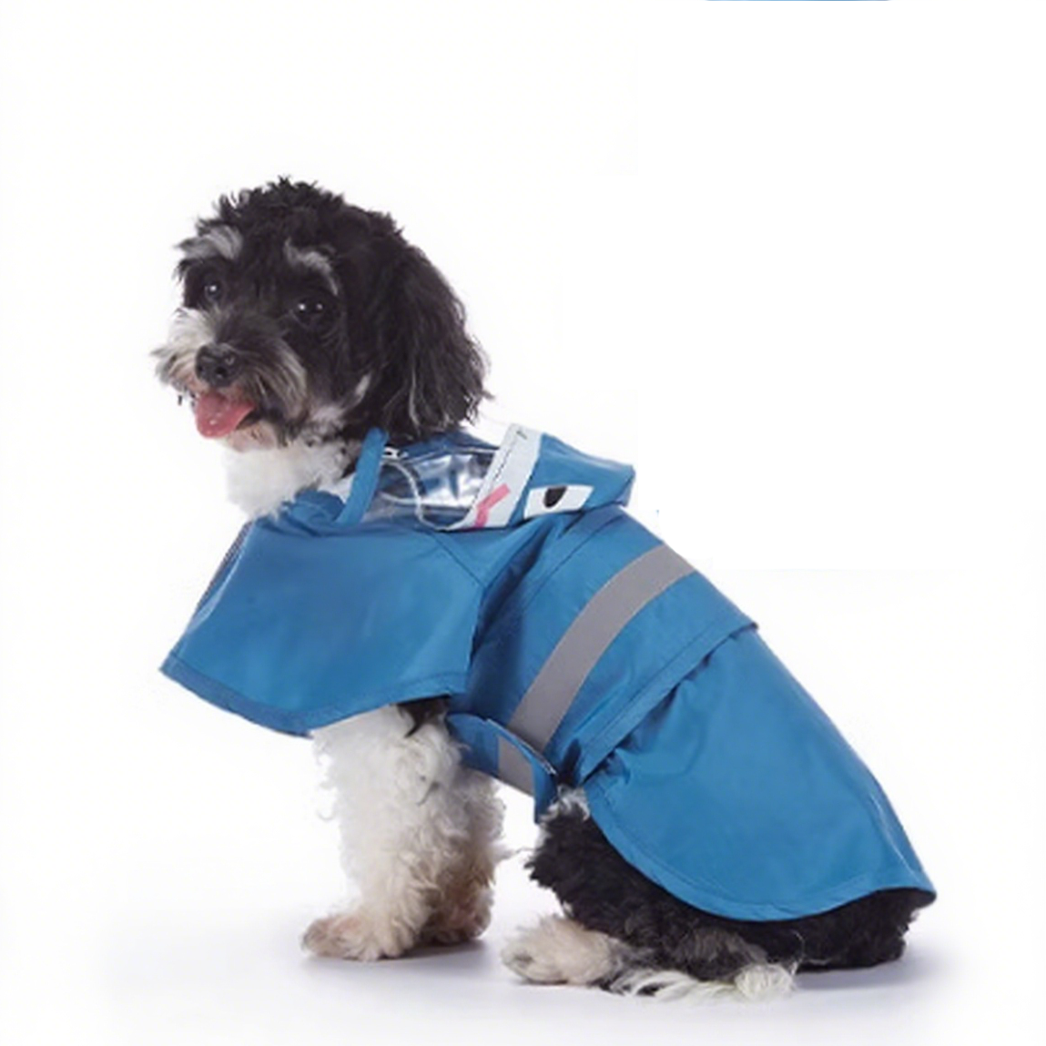 Milou & Lumi Waterproof Raincoat with Hood - Blue Shark