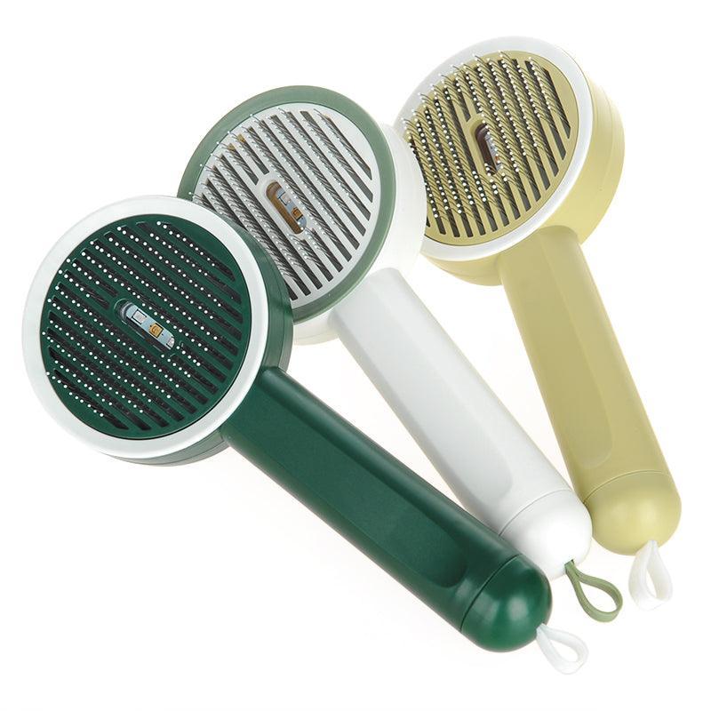 2-In-1 Pet Grooming Tool: Uv Light Hair Remover And Detangling Comb