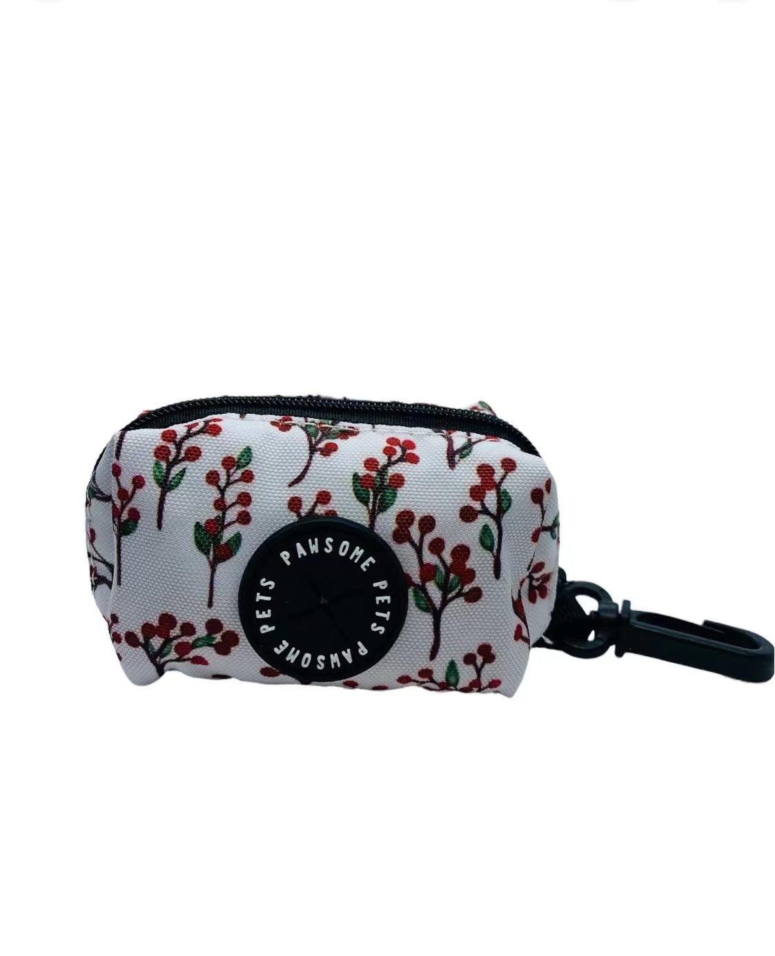 WASTE BAG HOLDER-RED FLORAL