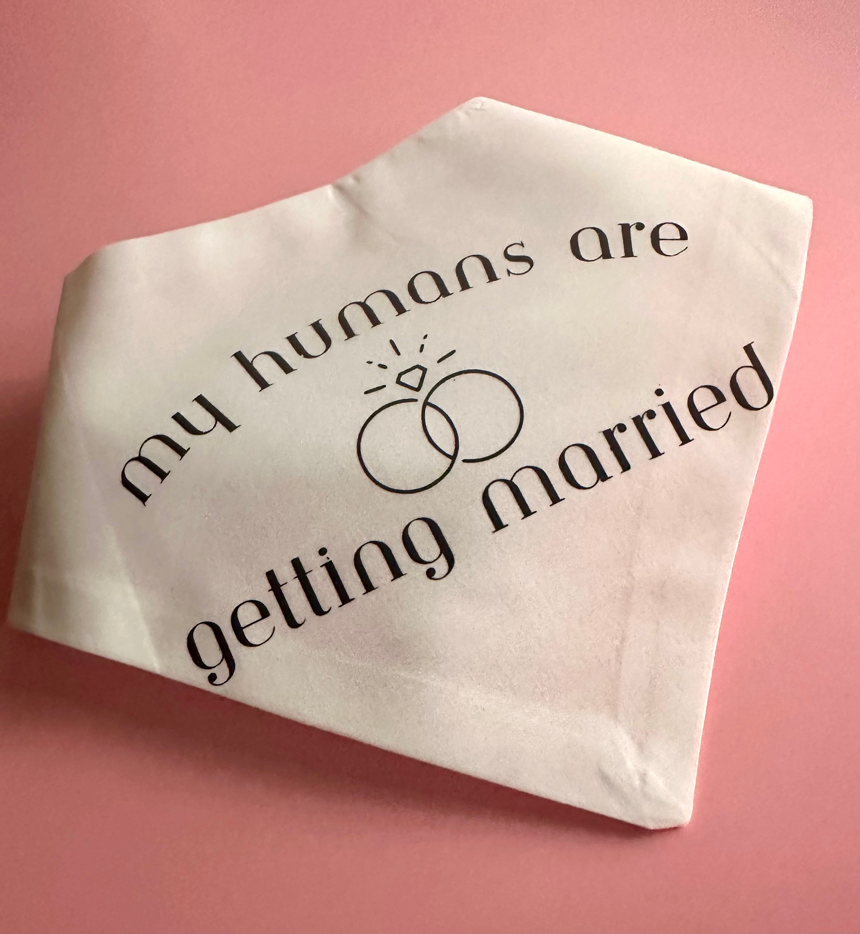 My Humans Are Getting Married Dog Bandana New Arrival