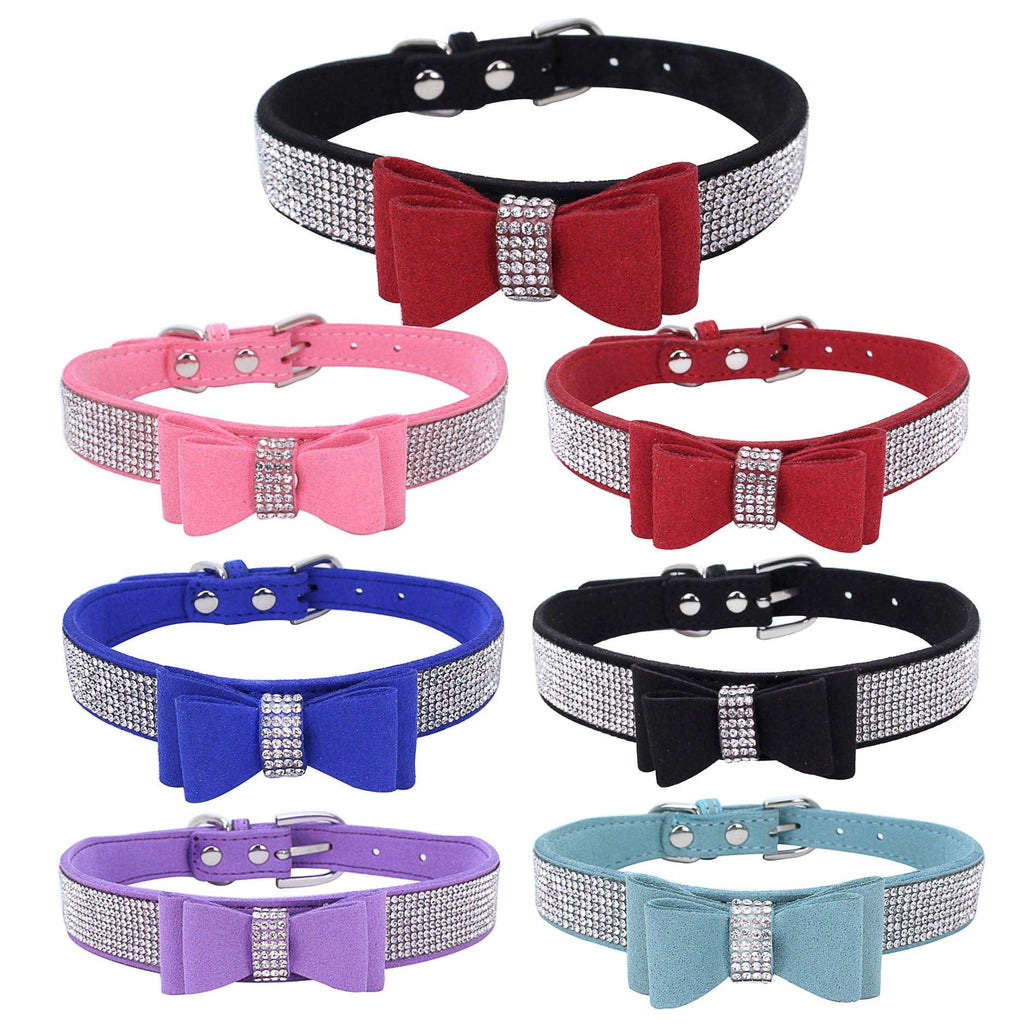 Sparkling Jewel Leather Pet Collar & Leash