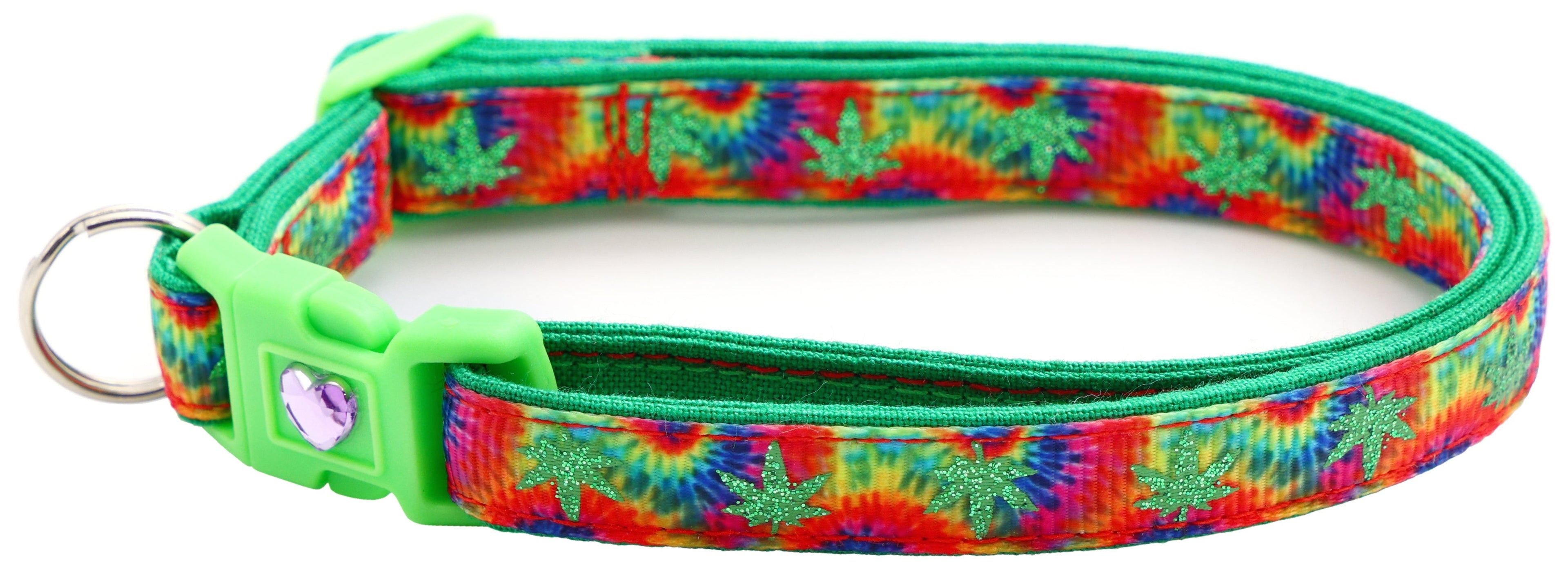 Marijuana Leaves Breakaway Cat Collar