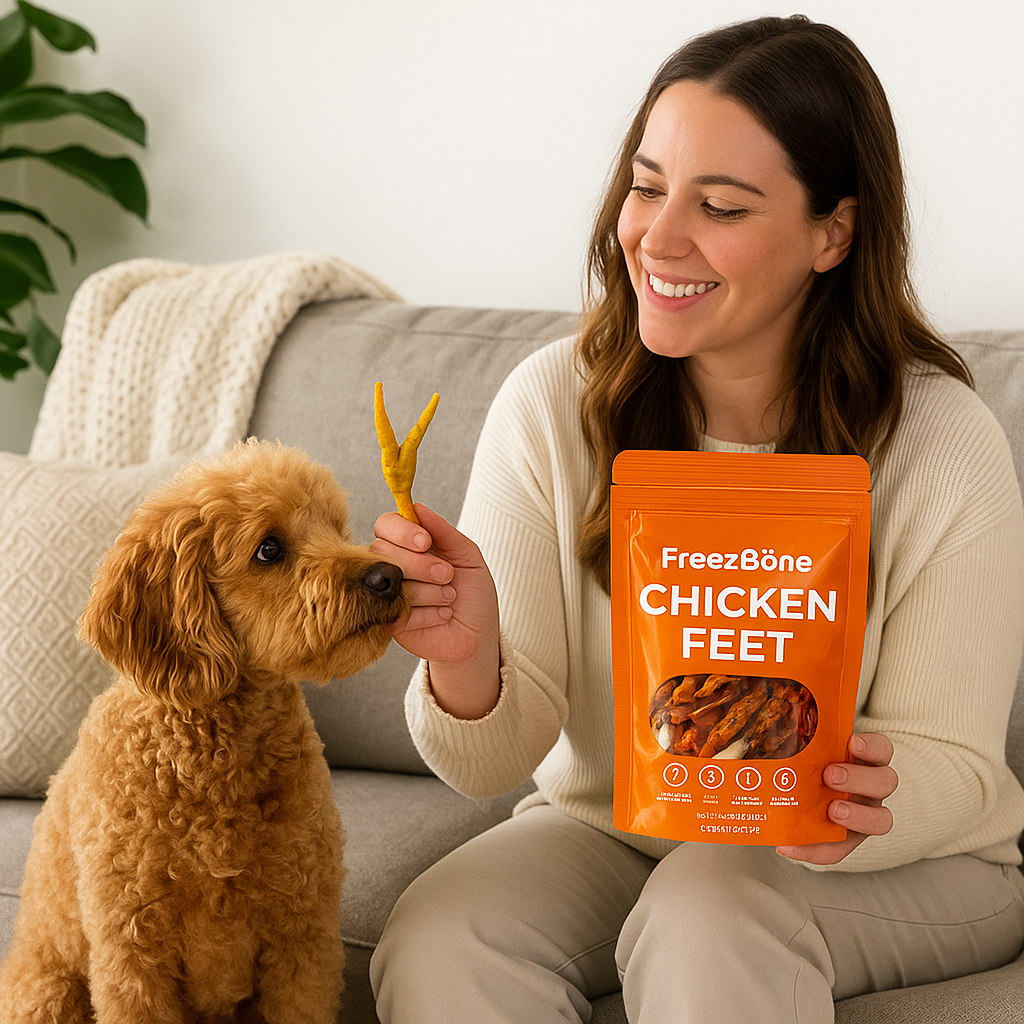 Freezbone Whole Chicken Feet Dental Treats for Dogs - Human Grade - Single Ingredient