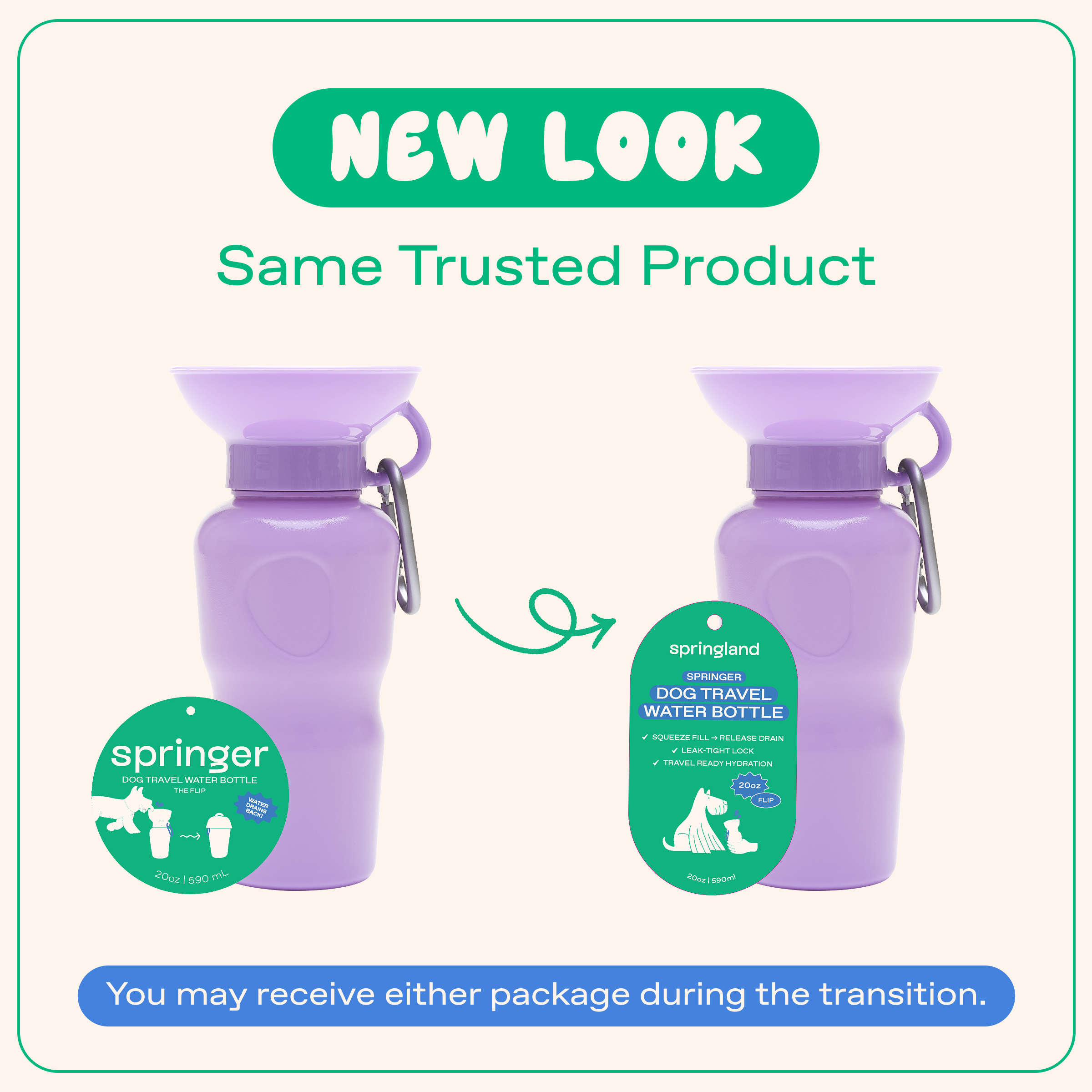 22oz Original Dog Travel Water Bottle