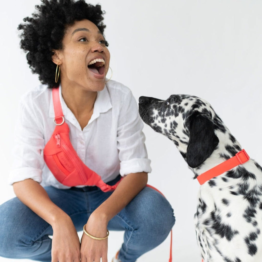 Hands-Free Neoprene Dog Sling Bag with Leash