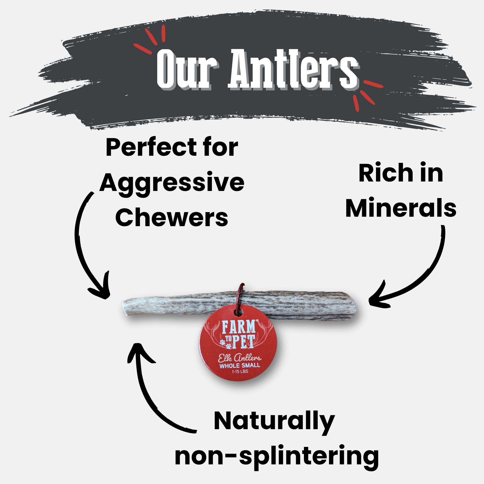 Elk Antler Dog Chews | All-Natural Whole and Split Elk Antler Chews for Dogs