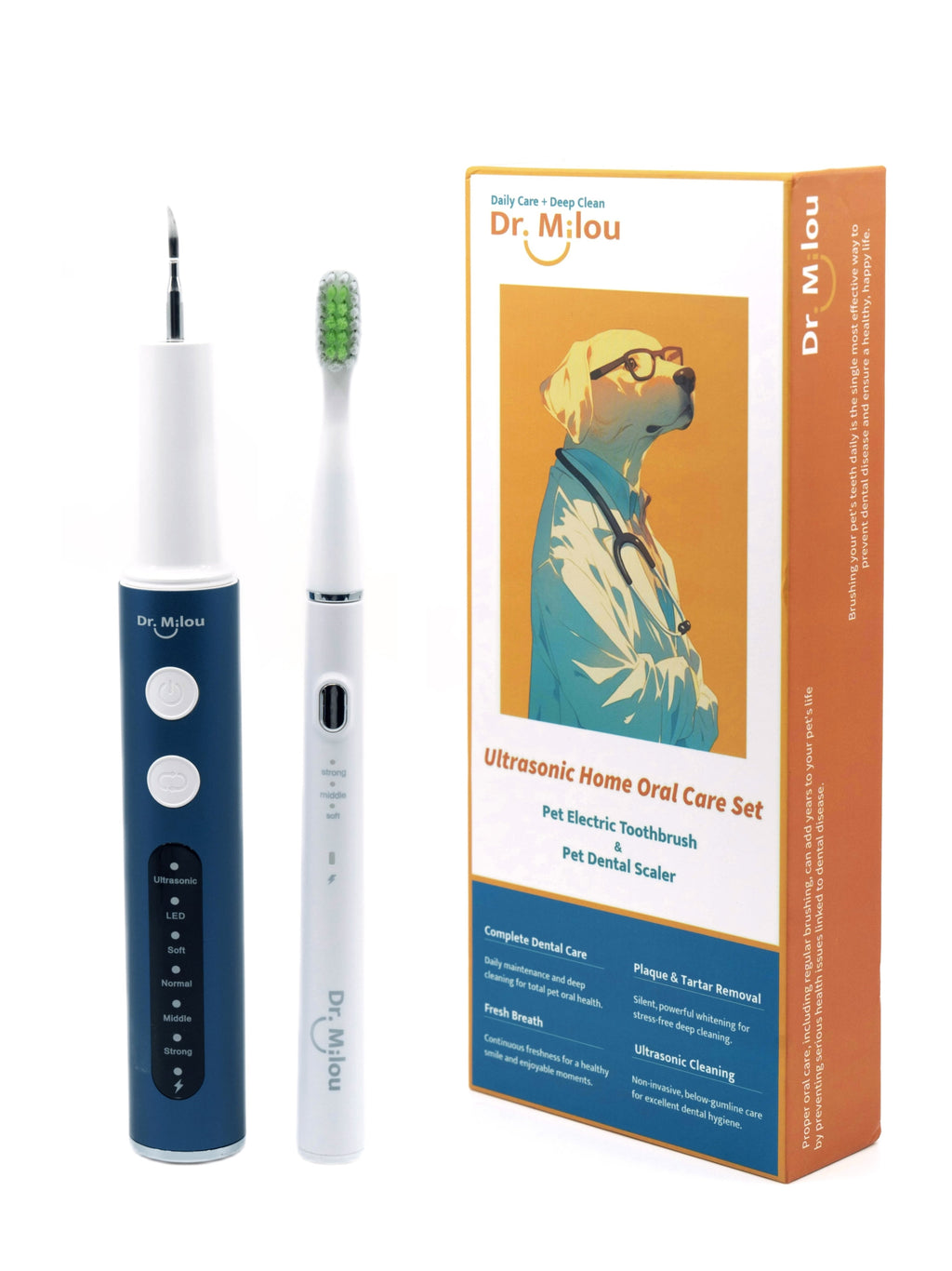 Dr. Milou Ultrasonic Home Pet Oral Care Set (100% Money Back Guarantee)