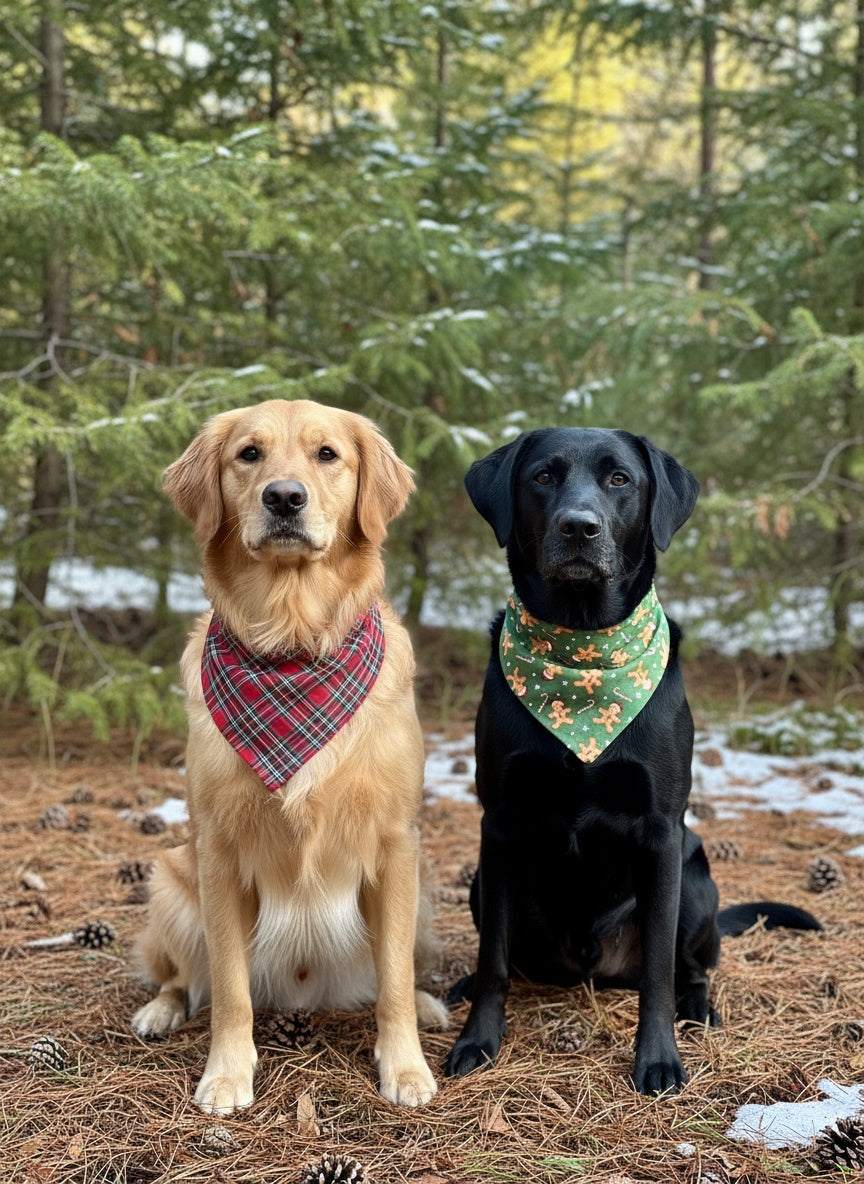 Classic Holliday Plaid Dog Bandana