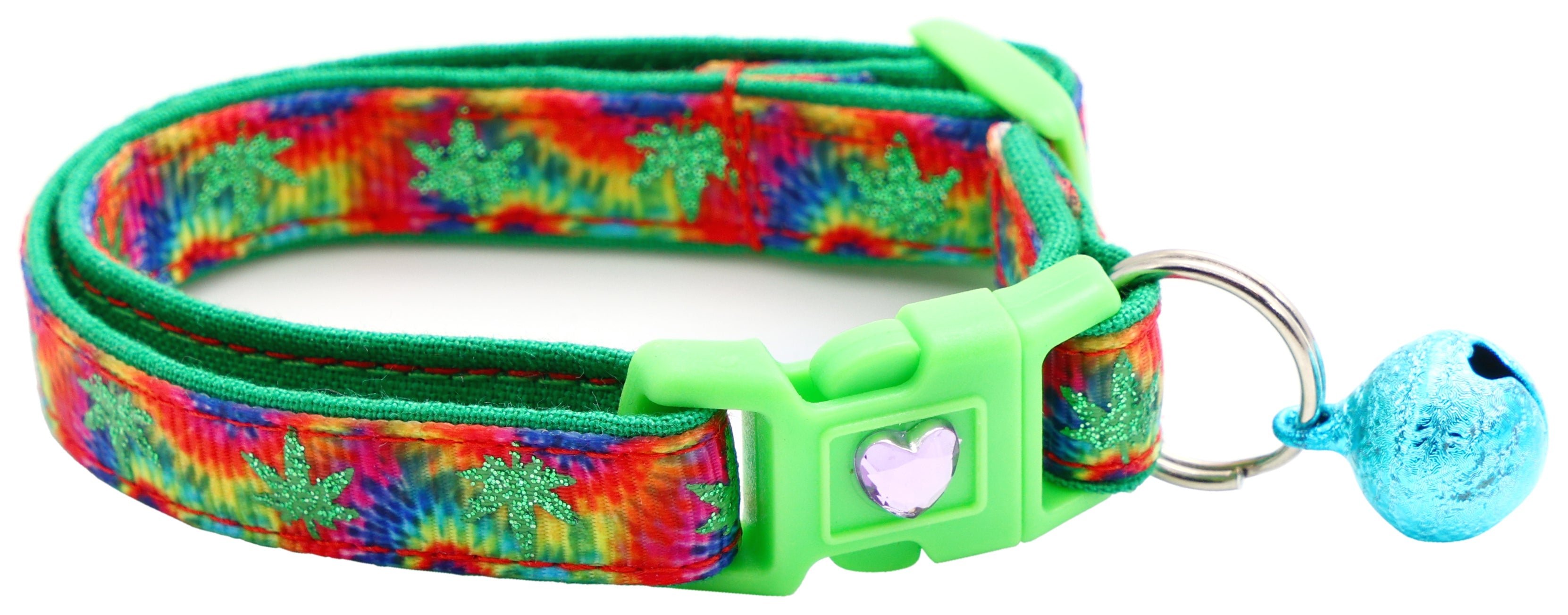 Marijuana Leaves Breakaway Cat Collar