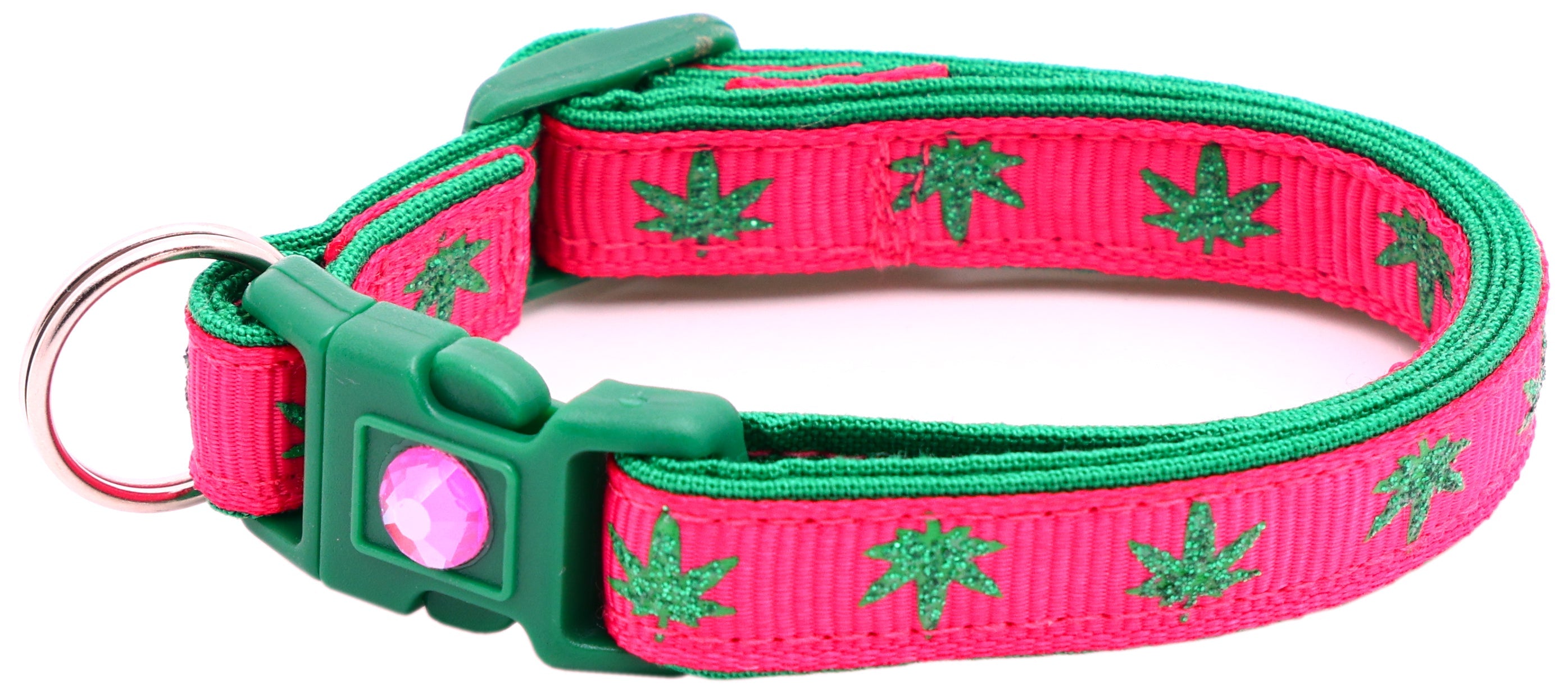 Marijuana Leaves Breakaway Cat Collar