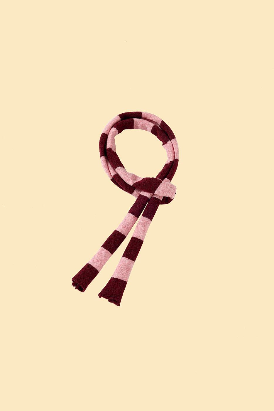 Rosé Bliss Thin Useless Striped Scarf