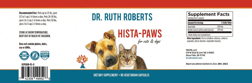 PRE-ORDER Hista Paws – with Quercetin for Dogs and Cats
