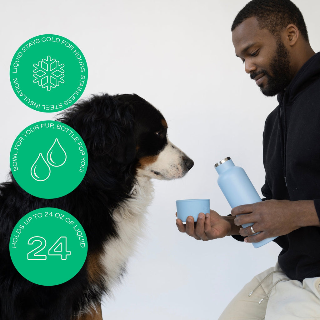 24oz Dog & Me Insulated Water Bottle