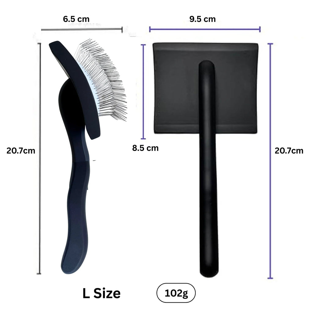 The Miracle Brands Wooden Handle Pet Slicker Brush – Black, Long Pin Grooming Brush