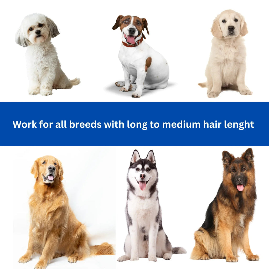 The Miracle Brands Wooden Handle Pet Slicker Brush – Black, Long Pin Grooming Brush