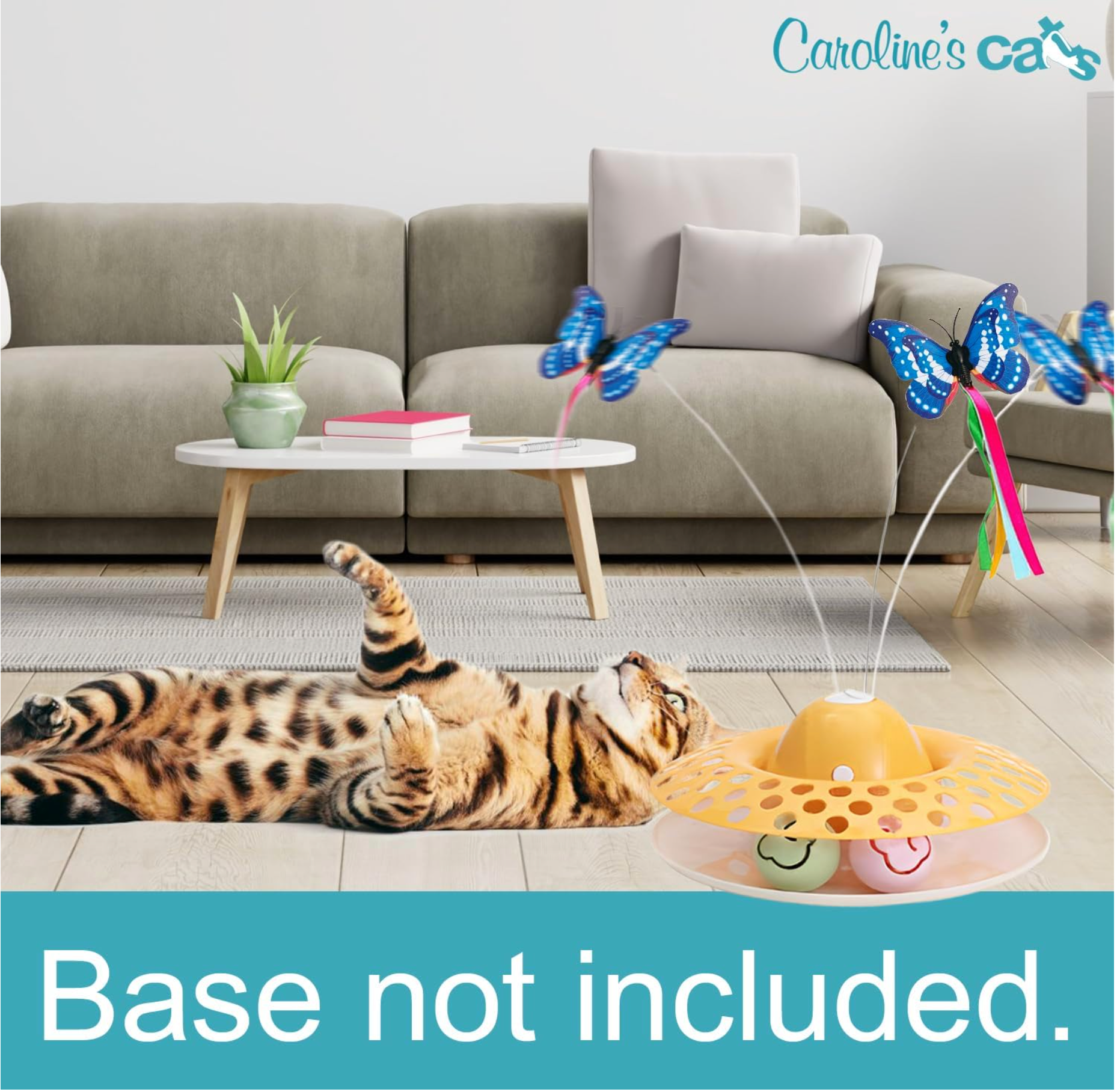 Caroline's Cats Fluttering Butterfly Cat Toy Refill, Replacement Butterflies, Fits All for Paws, Potaroma, Other Brands