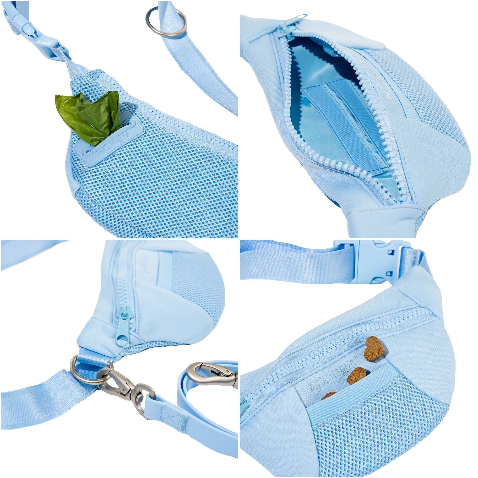 Hands-Free Neoprene Dog Sling Bag with Leash