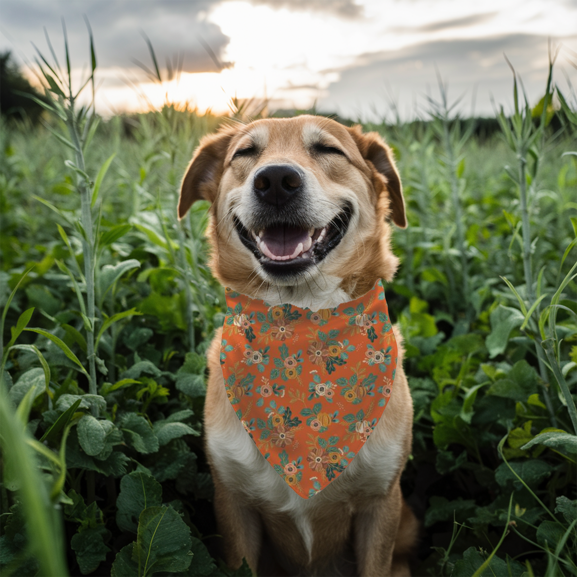 Fall Floral Dog Bandana