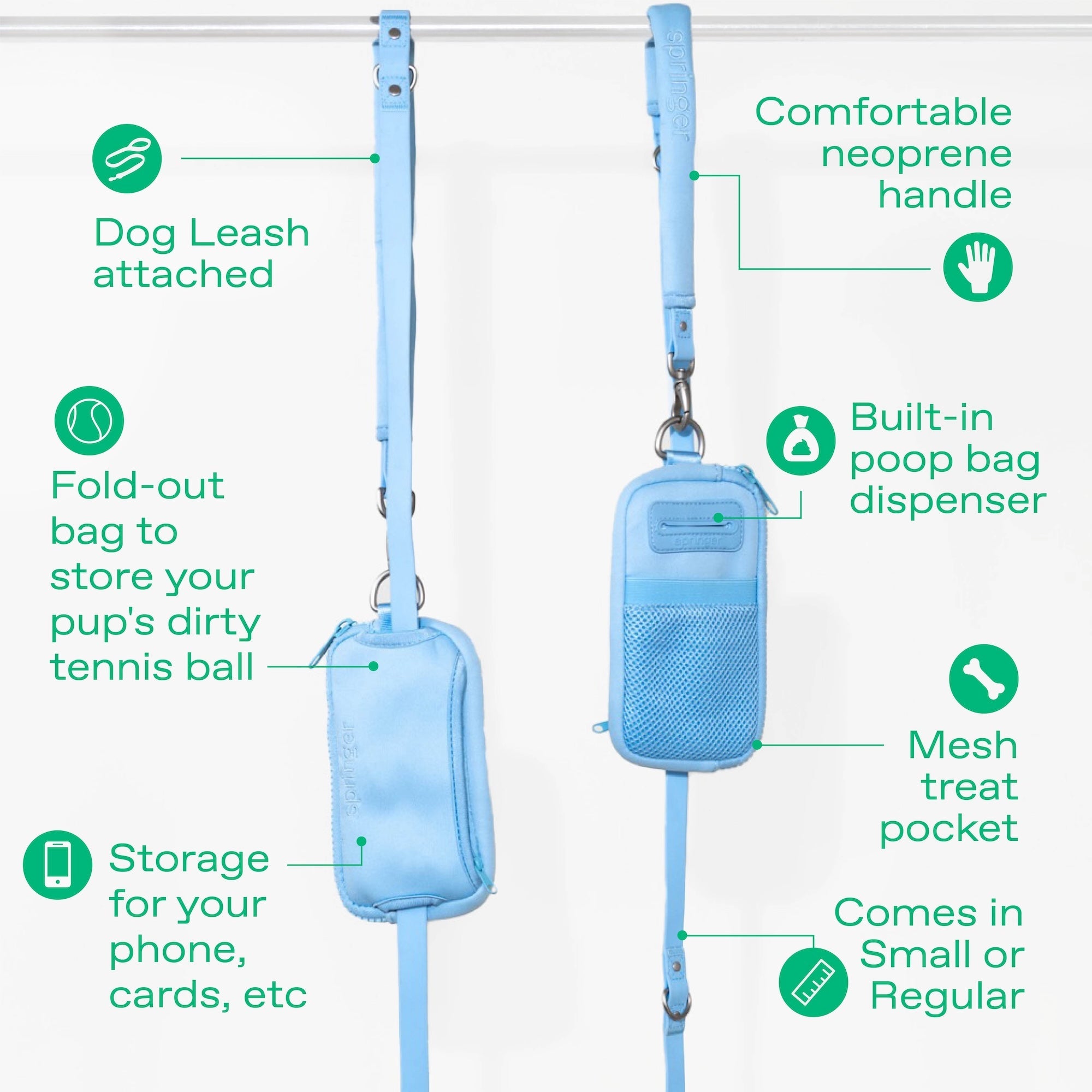 Neoprene Dog Walk Bag with Leash