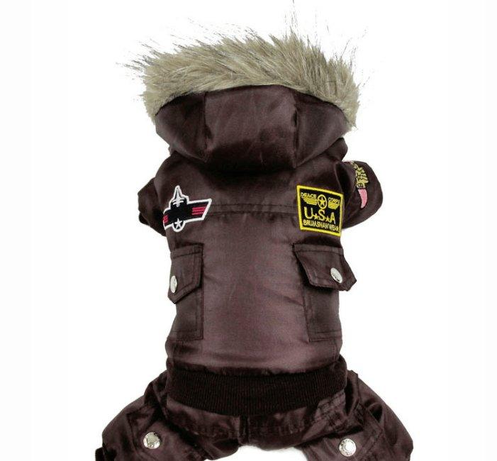Air Force Inspired Four-Legged Pet Suit - Stylish Autumn And Winter Coats For Dogs