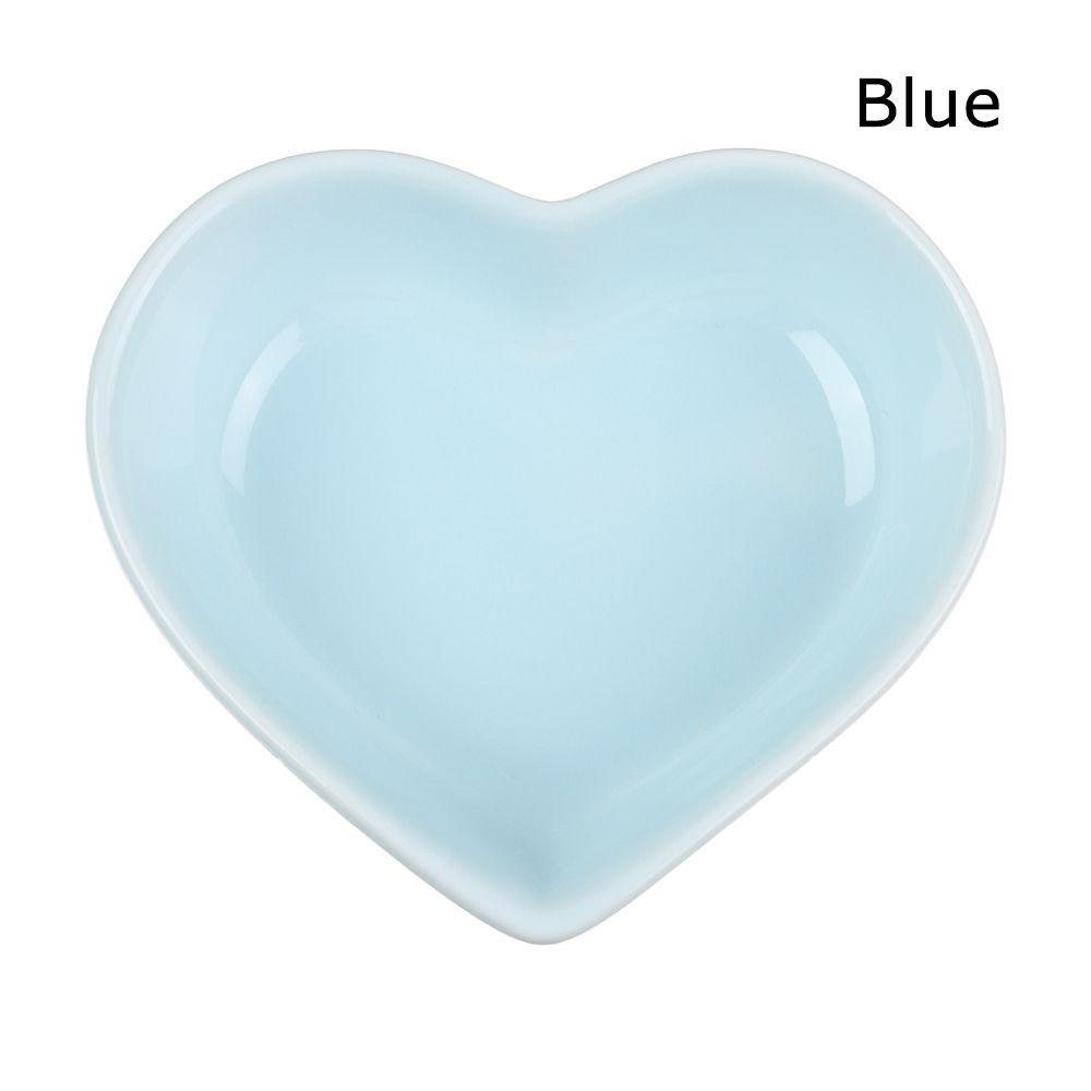 Heart-Shaped Ceramic Colorful Food Bowl For Small Pets