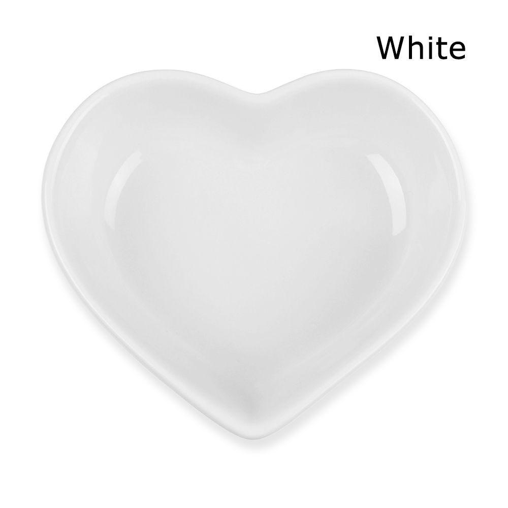 Heart-Shaped Ceramic Colorful Food Bowl For Small Pets