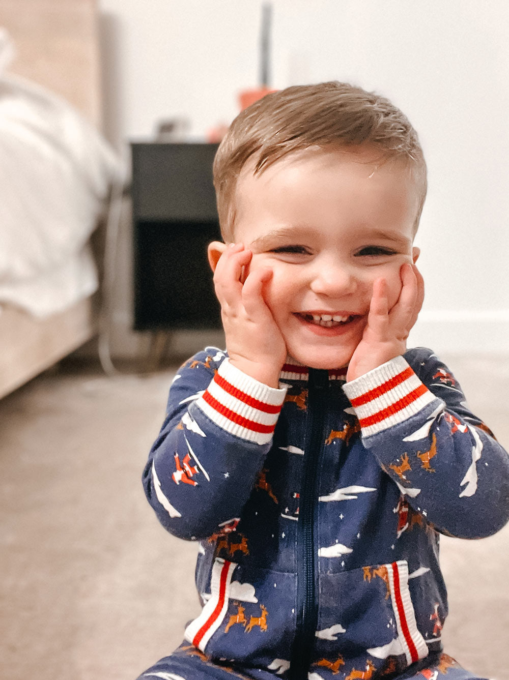 Santa Sleighs Pajama (Dog & Kids)