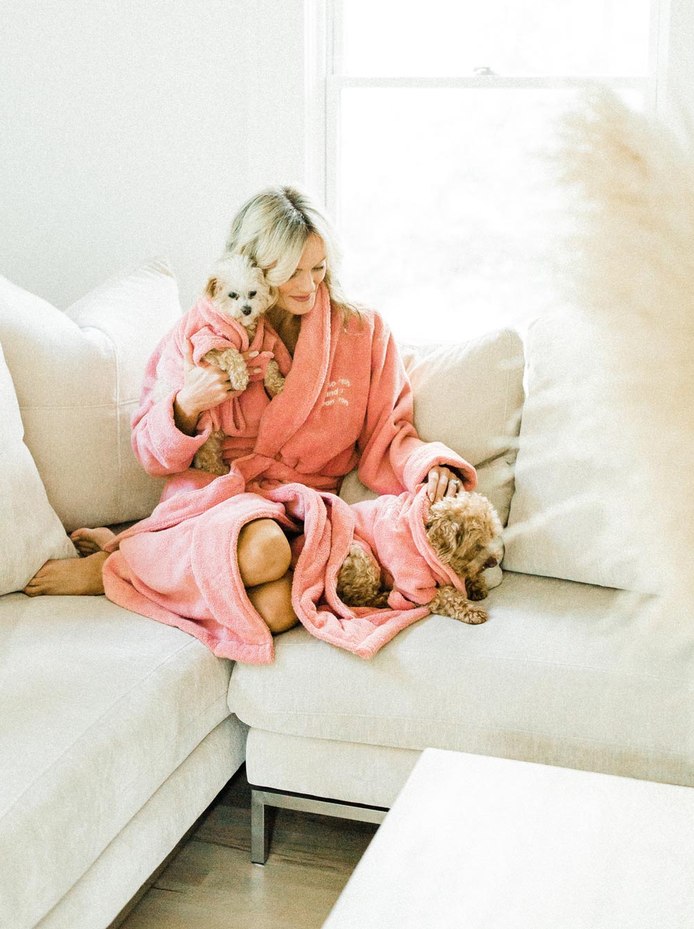 Embroidered Plush Robe