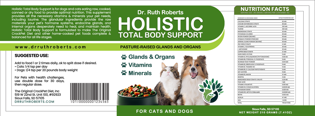 PRE-ORDER Holistic Total Body Support – Multivitamin & Glandular Support for Dogs and Cats