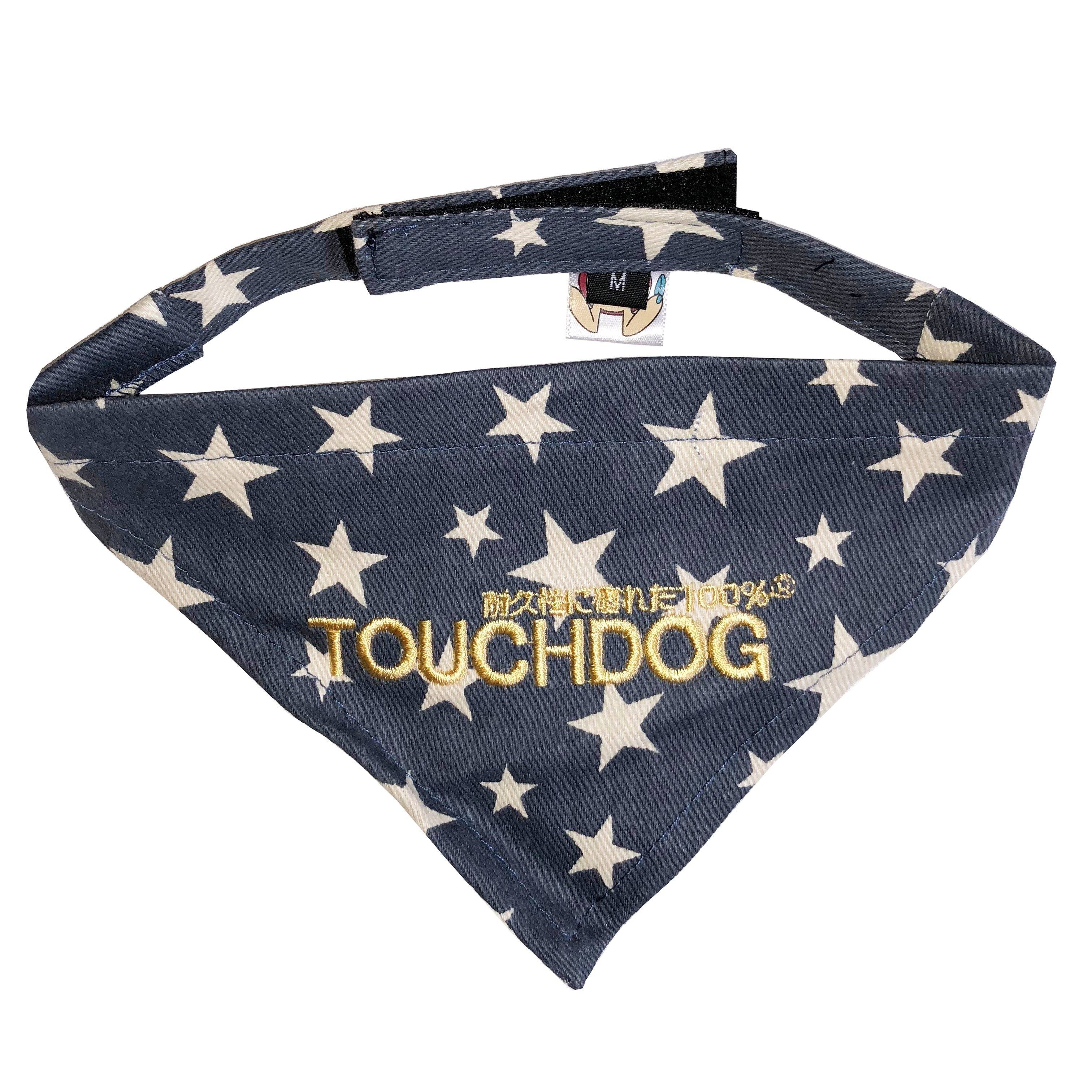 Touchdog Star Patterned Hook-and-Loop Fashion Dog Bandana
