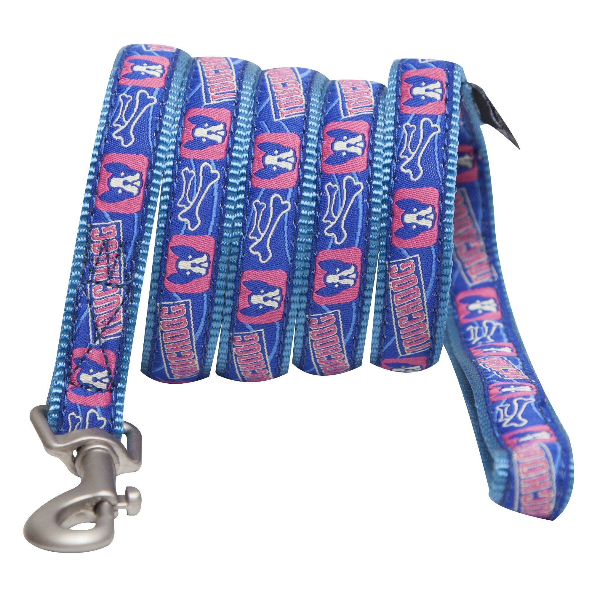Touchdog 'Bone Patterned' Tough Stitched Embroidered Collar and Leash