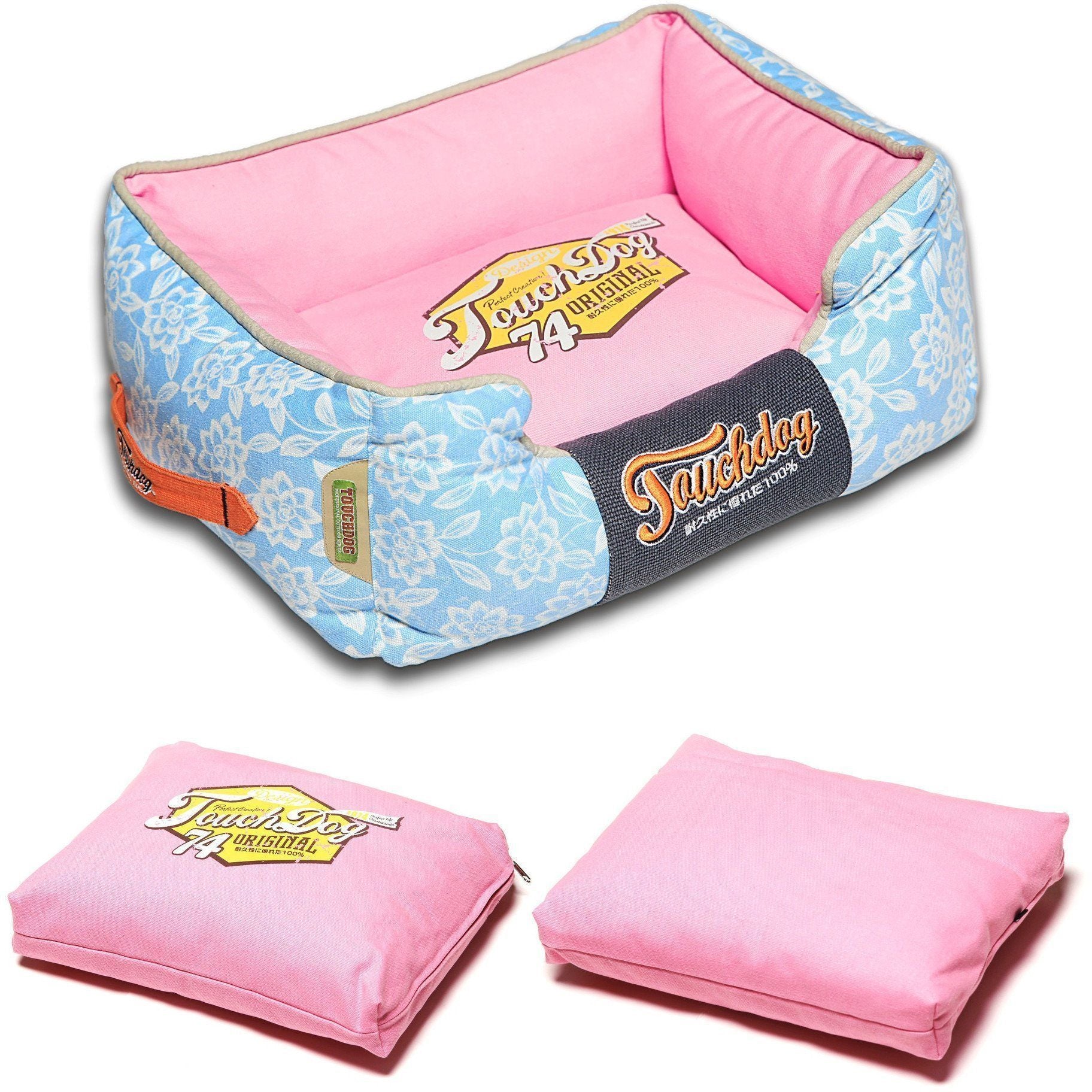 Touchdog ® 'Rose-Pedal' Premium Designer Rectangular Dog Bed